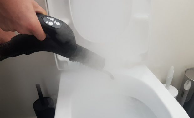 Applications- steam cleaning toilet bowl